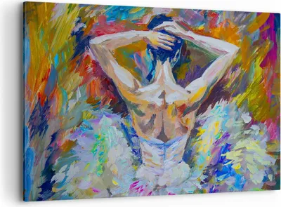Produktbild von Bild auf Leinwand - Leinwandbild - Balletttänzer tanzen - 120x80cm - Wand Bild - Wanddeko - Leinwanddruck - Bilder - Kunstdruck - Wanddekoration - Leinwand bilder - Wandkunst - AA120x80-3503