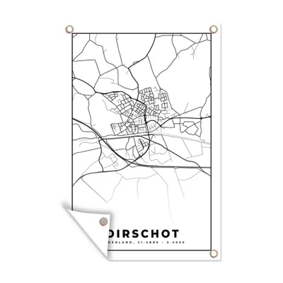 Obrázek produktu pro MuchoWow® Zahradní plakáty - Mapa - Oirschot - Mapa města - 90x60 cm - Zahradní dekorace
