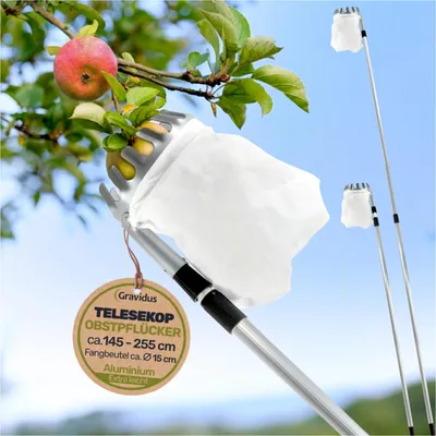 Produktbild von Praktischer Obstpflücker mit Teleskopstange Ideal für Äpfel und Birnen