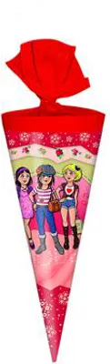 Produktbild von Schultüte / Zuckertüte / Länge: 25cm / rund / "Topmodel"