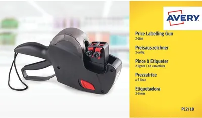 Obrázok produktu pre Avery PL2/18, Biela, Obdĺžnik, Plast