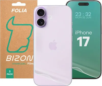 Produktbild von Hydrogel Folie für Display und Rückseite Bizon Glass Hydrogel Pack für iPhone 17, 2 Stück