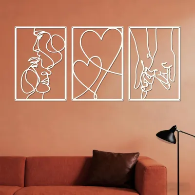 Productafbeelding van Minimalistische Wanddecoratie Set van 3 voor Slaapkamer