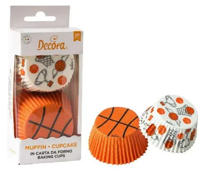 Produktbild von Basketball-Cupcake-Förmchen, 36 Stück