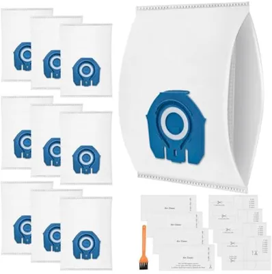 Produktbild von PromoHome® 10 Staubsaugerbeutel GN für Miele Complete C3/C2, Classic C1, S2, S5, S8, S400 Serie - Inkl. 4 Motor- und 4 Abluftfilter