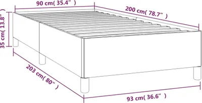Immagine prodotto di vidaXL vidaXL - Struttura letto - velluto - grigio chiaro - 90x200 - cm