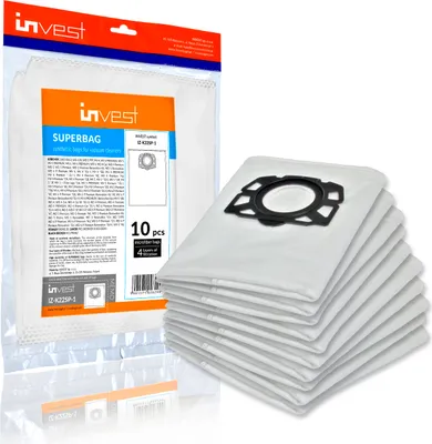 Produktbild von 10 Staubsaugerbeutel geeignet für Kärcher WD4 WD5 WD6 MV4 MV5 MV6, Alternativ zu 2.863-006.0
