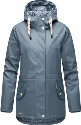 Produktbild von Navahoo Damen Regen Jacke Parka Wasserdicht Gefüttert Funktionsjacke Ocean Heart Dusty Blue Gr. 36 - S