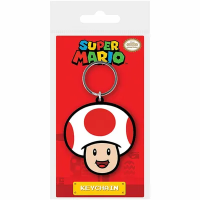 Obrázok produktu pre Breloczek Super Mario Toad z Gumy 6 cm - Oficjalna Licencja