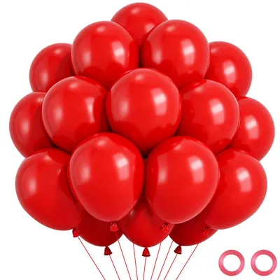 Rote Latexballons, 52 Stück, 30,5 cm, für Feste