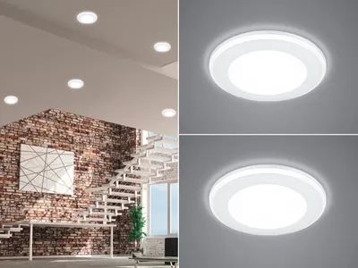 Produktbild von LED Decken Einbauleuchte Set Weiß Einbaustrahler Ø 8,2cm Flurbeleuchtung Küche