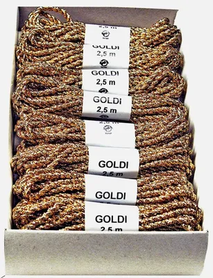 Produktbild von Weihnachtskordel 3mmx2,5m gold