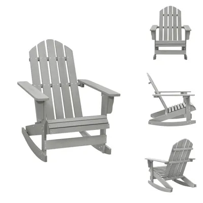 Produktbild von vidaXL Garten-Schaukelstuhl Holz Grau -  Gartenstühle