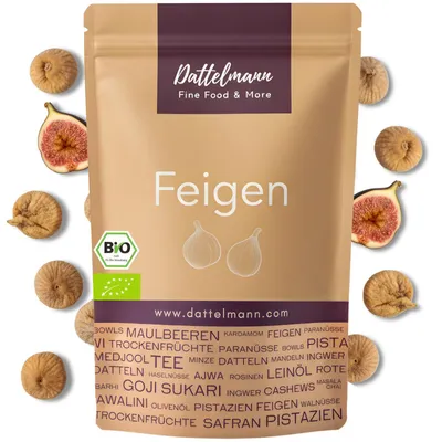 Produktbild von DATTELMANN® - Bio Feigen Getrocknet 500g - Ungeschwefelt & Ungezuckert - Ballaststoffreich - Premium Trockenfrüchte