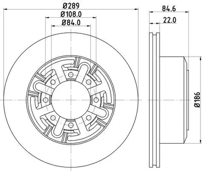 Produktbild von 2x HELLA 8DD 355 105-791 Bremsscheibe Hinterachse