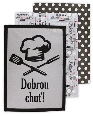 Obrázok produktu pre HOME ELEMENTS Sada 3 utěrek 50 x 70 cm, Dobrou chuť