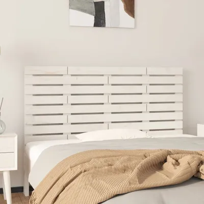 Produktbild von The Living Store Wand-Kopfteil Weiß 146x3x63 cm Massivholz Kiefer