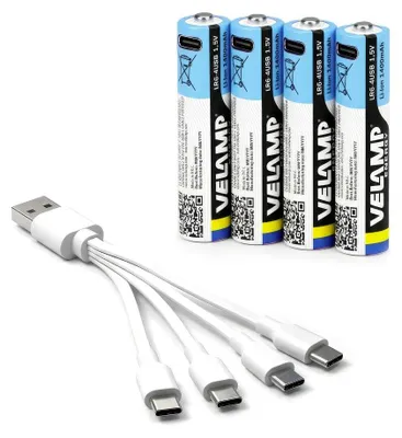 Obrázek produktu pro VELAMP LR6-4USB, nabíjecí baterie s USB-C