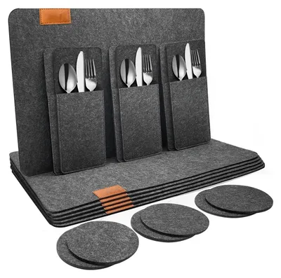 Produktbild von 18 Stück Tischset Untersetzer Platzdeckchen Tischmatte Platzmatte abwaschbar DE