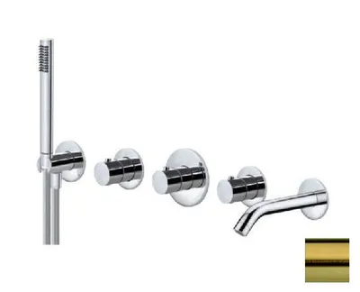 Immagine prodotto di Paffoni Modular Box - Miscelatore termostatico da incasso per 2 elettrodomestici, oro spazzolato MDE001HGSP