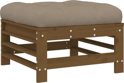 Produktbild von vidaXL Gartenhocker mit Kissen Honigbraun Massivholz Kiefer