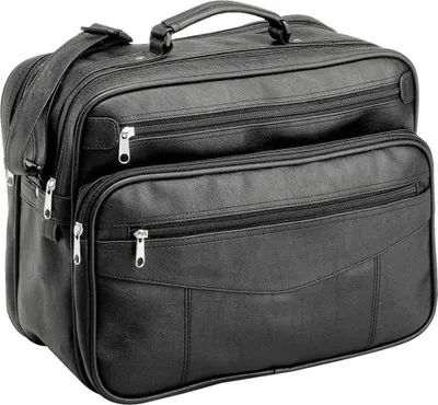 Produktbild von D & N Flugumhänger Kunstleder Umhängetasche Arbeitstasche 37x28x17cm Schwarz 2701