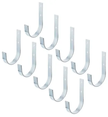 Zdjęcie produktu dla Alberts 856236 Haki ścienne, zakrzywione, ocynkowane, ocynkowane na kolor blau, 180 x 100 mm, zestaw 10 szt