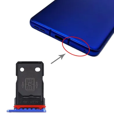 Obrázok produktu pre Držiak SIM karty + Držiak SIM karty pre OnePlus 8 Pro, modrý, zásuvkový,