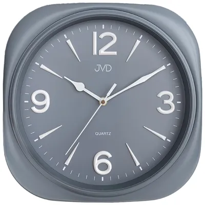 Produktbild von JVD HX2444.4 Wanduhr Quarz analog grau leise ohne Ticken