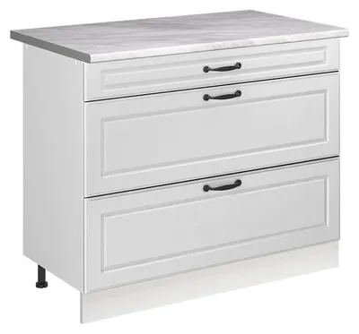 Imagen del producto de Mueble bajo de cocina Vicco R-Line Blanco casa de campo/Blanco 100 cm encimera Mármol, Model 71522