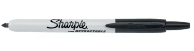 Zdjęcie produktu dla Sharpie Fine Retractable, Czarny, Końcówka cienka, Czarny, Szary, Drobny, 1 mm, AP