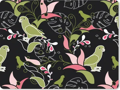 Produktbild von MuchoWow® Mauspad Mousepad Dschungel - Vogel - Muster 40x30 cm - Mousepads - Maus Mat - Pad - Mausunterlage - Anti Rutsch