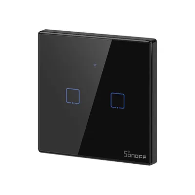 Obrázek produktu pro Chytrý vypínač WiFi + RF 433 Sonoff T3 EU TX (2-channel) černá