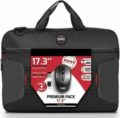 Productafbeelding van PREMIUM PACK: 17" Laptop Bag + Wireless Mouse + USB Dungle & Type C Adapter