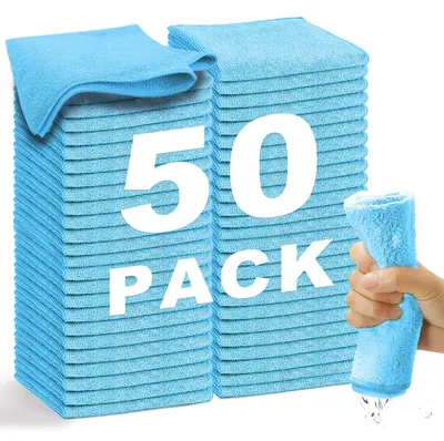 Produktbild von Set aus 50 Mikrofasertüchern für den Haushalt, ultraweich