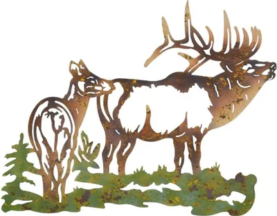 Produktbild von Wanddekoration " Hirsch" in grün/braun/gelb