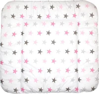 Produktbild von Baby Wickelauflage 70 x 70 cm Wickeltischauflage Auflage für Wickeltisch 13. Star Rosa