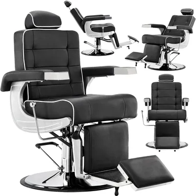 Produktbild von Barbiersessel Areus - Hydraulischer Friseurstuhl für Friseursalon & Barber Shop Barberking
