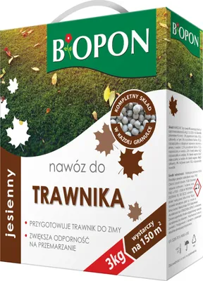 Zdjęcie produktu dla Nawóz jesienny - do granulatów do trawników Karton z uchwytem 3 Kg