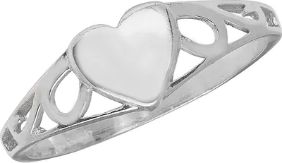 Produktbild von Süßer 925 Sterling Silber Herz Baby - Ring, ; TRS22224RSH