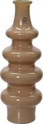 Produktbild von Vase - H 40 cm - Beige - recyceltes Glas