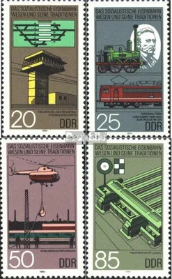 Produktbild von Briefmarken DDR 1985 Mi 2968-2971 (kompl.Ausgabe) gestempelt Eisenbahnwesen