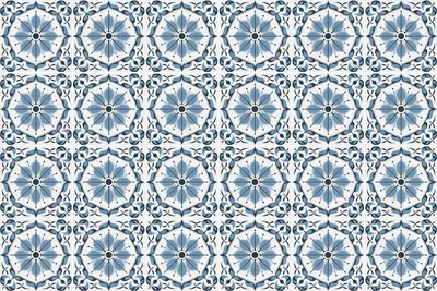 Produktbild von Fliesenaufkleber 15x15 cm – 24 Stück – Selbstklebend – Wasserfest – Pflegeleicht – Hitzebeständig – Für Küche & Bad – Blaues Fliesenmuster