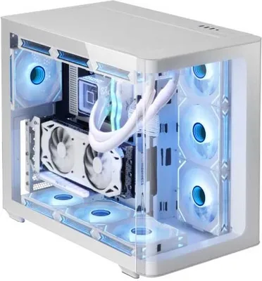 Produktbild von Mars Gaming MCFUSION, Midi Tower, PC, Weiß, ATX, micro ATX, Mini-ITX, 16 cm, 44,5 cm