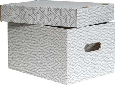 Produktbild von 9x Aufbewahrungsbox mit Deckel, Archivbox, Recylingmaterial, Größe M, 335x245x195mm