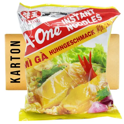 Produktbild von A-One Instantnudel Huhn Geschmack 30x85g