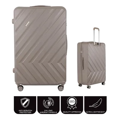 Produktbild von Solier Hartschalen Reisekoffer, Rollkoffer mit Zahlenschloss, Groß Reisetrolley ABS M