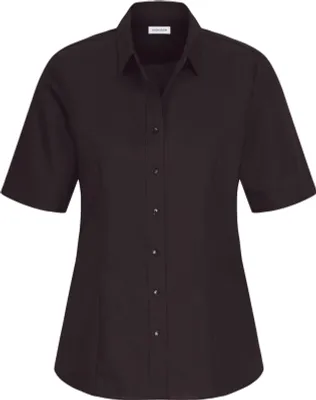 Produktbild von Seidensticker CITY-BLUSE Damen Kurzarm Kent Regular Schwarz 46