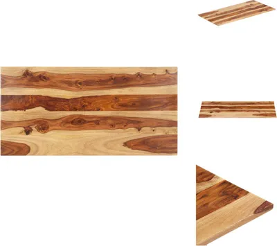 Produktbild von vidaXL Tischplatte Massivholz Palisander 15-16 mm 60×100 cm -  Tischplatten