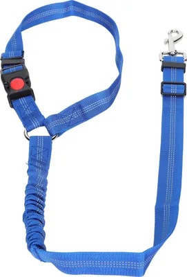 Produktbild von Haustier verstellbarer Kopfstützen-Sicherheitsgurt Hund Nylon reflektierender Sicherheitsgurt für AutoBlau